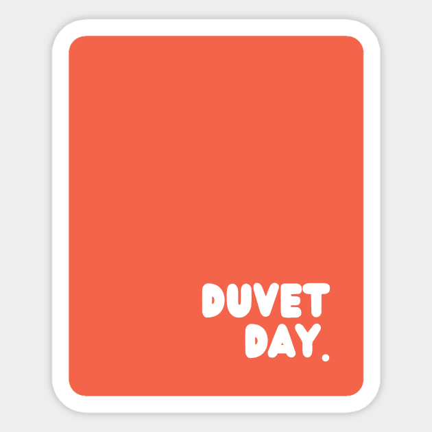 Orange Duvet Day Sticker by April Twenty Fourth